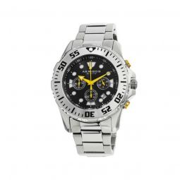 Mens Conqueror Chrono Stainless Steel Black Dial SS