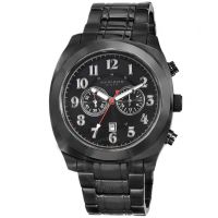 Akribos Black Dial Chronograph Black PVD Stainless Steel Mens Watch