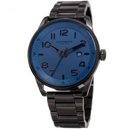 Blue Dial Black Ion-plated Mens Watch