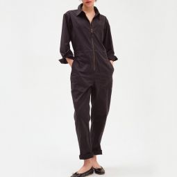 Mill Judd Zip Front Jumpsuit - Washed Black