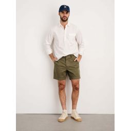 Flat Front Chino Shorts - Olive