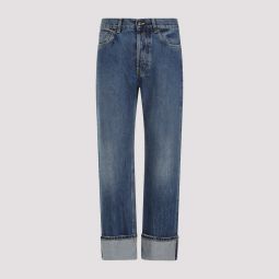 Turn Up Jeans - Blue Wash