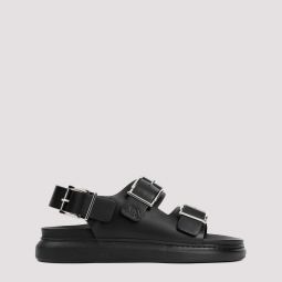 Hybrid Double Buckle Sandals - BLACK SILVER