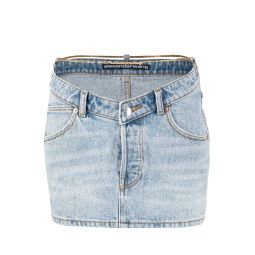 Nameplate V Front Skirt In Denim