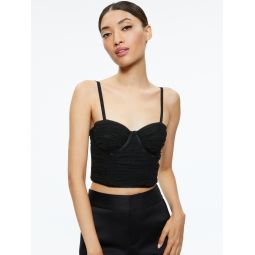 DAMIA RUCHED BUSTIER TOP
