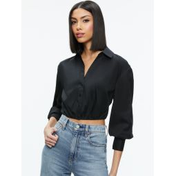 TRUDY CROPPED BUTTON DOWN