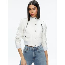 RIA VEGAN LEATHER MOTO JACKET