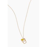 Tequila Enamel Necklace in Yellow Gold