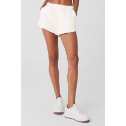 Faux Leather Power Hour Short - Ivory