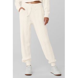 Cable Knit Winter Bliss Pant - Ivory