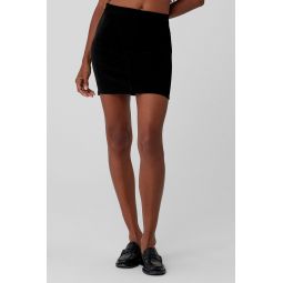 Micro Corduroy Winter Break Mini Skirt - Black