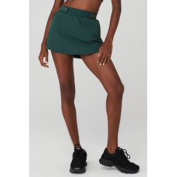 High-Waist Elevation Mini Skirt - Midnight Green