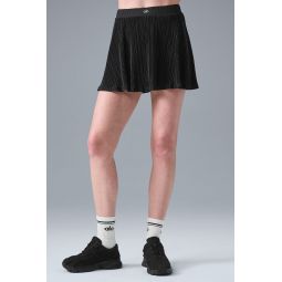 Micro Plisse Tennis Skirt - Black