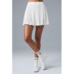 Micro Plisse Tennis Skirt - White