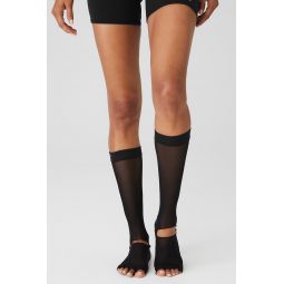 Womens Get Meshy Grip Sock - Black