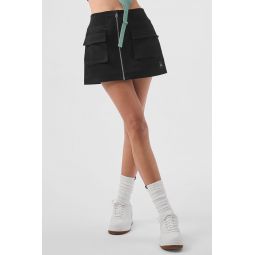 Night Out Cargo Skirt - Black