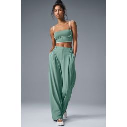 High-Waist Pursuit Trouser (Long) - Botanical Green