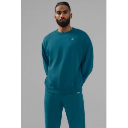 Accolade Crew Neck Pullover - Oceanic Teal