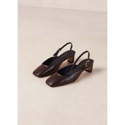 Lindy Leather Pumps - Coffee Brown