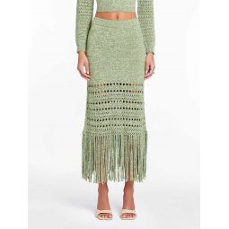 Jayla Knit Skirt - Green/Ivory