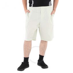 Mens Green Drawstring Cotton Bermuda Shorts, Size X-Large