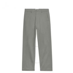 Mens Gris Mineral Straight Fit Chino Trousers, Size Large