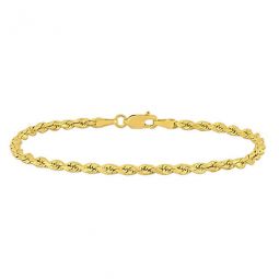 Rope Chain Bracelet In 14K Yellow Gold (3 Mm/7.5 Inch)