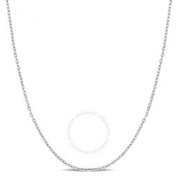 Diamond Cut Cable Chain Necklace In Platinum, 16 In