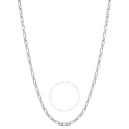2mm Diamond Cut Figaro Chain Necklace In Sterling Silver, 18 In