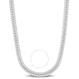Herringbone Chain Necklace In Sterling Silver, 16 In