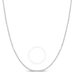 Diamond Cut Cable Chain Necklace In Platinum, 18 In