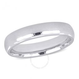 Mens 4.5mm Comfort Fit Wedding Band In 14K White Gold
