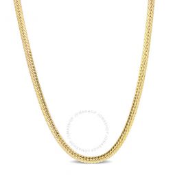 Herringbone Chain Necklace In Yellow Plated Sterling Silver, 16 In