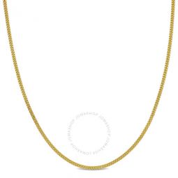 1.2mm Diamond-cut Flat Curb Necklace In 14K Yellow Gold - 24 In