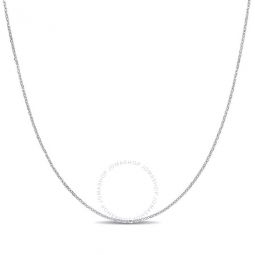 0.7mm Diamond-cut Cable Chain Necklace In 14K White Gold - 16 In