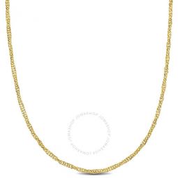 1.9mm Diamond-cut Singapore Necklace In 14K Yellow Gold - 18 In