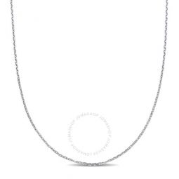 1.2mm Diamond-cut Cable Chain Necklace In 14K White Gold - 18 In