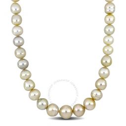 18 in 12-16mm Off-round Golden South Sea Cultured Multi-colored Pearl Necklace In 14K Yellow Gold