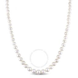 4-8mm Freshwater Pearl Strand Graduated Necklace with 14K Yellow Gold Clasp - 18 In.