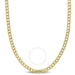 4mm Curb Link Chain Necklace In 14K Yellow Gold, 18 In