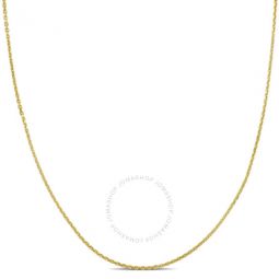 10K Yellow Gold 0.85mm Diamond Cut Cable Chain Necklace W/ Spring Ring Clasp Length (inches): 18