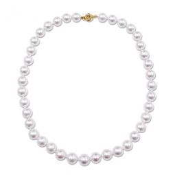 10 - 11.5 Mm White South Sea Pearl Strand Necklace with 14K Yellow Gold Clasp