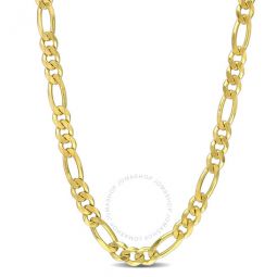 5.5mm Figaro Chain Necklace In Yellow Plated Sterling Silver, 20 In