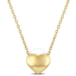 Classic Heart Necklace In 10K Yellow Gold
