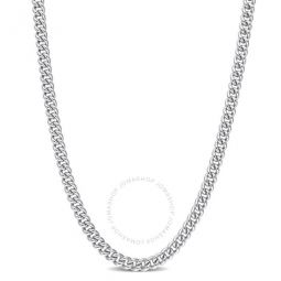 4.4mm Curb Link Chain Necklace In Sterling Silver, 18 In