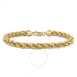 6mm Infinity Rope Chain Bracelet In 14K Yellow Gold, 7.5 In