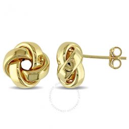 10mm Love Knot Stud Earrings in 10k Yellow Gold