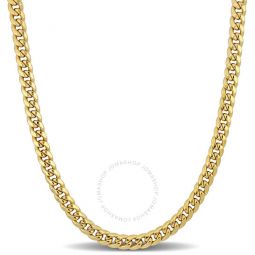 6.15mm Miami Cuban Link Chain Necklace In 10K Yellow Gold, 16 In