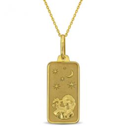 Virgo Horoscope Necklace In 10K Yellow Gold
