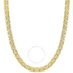 Mens 7mm Mariner Link Chain Necklace in 10k Yellow Gold- 18 in